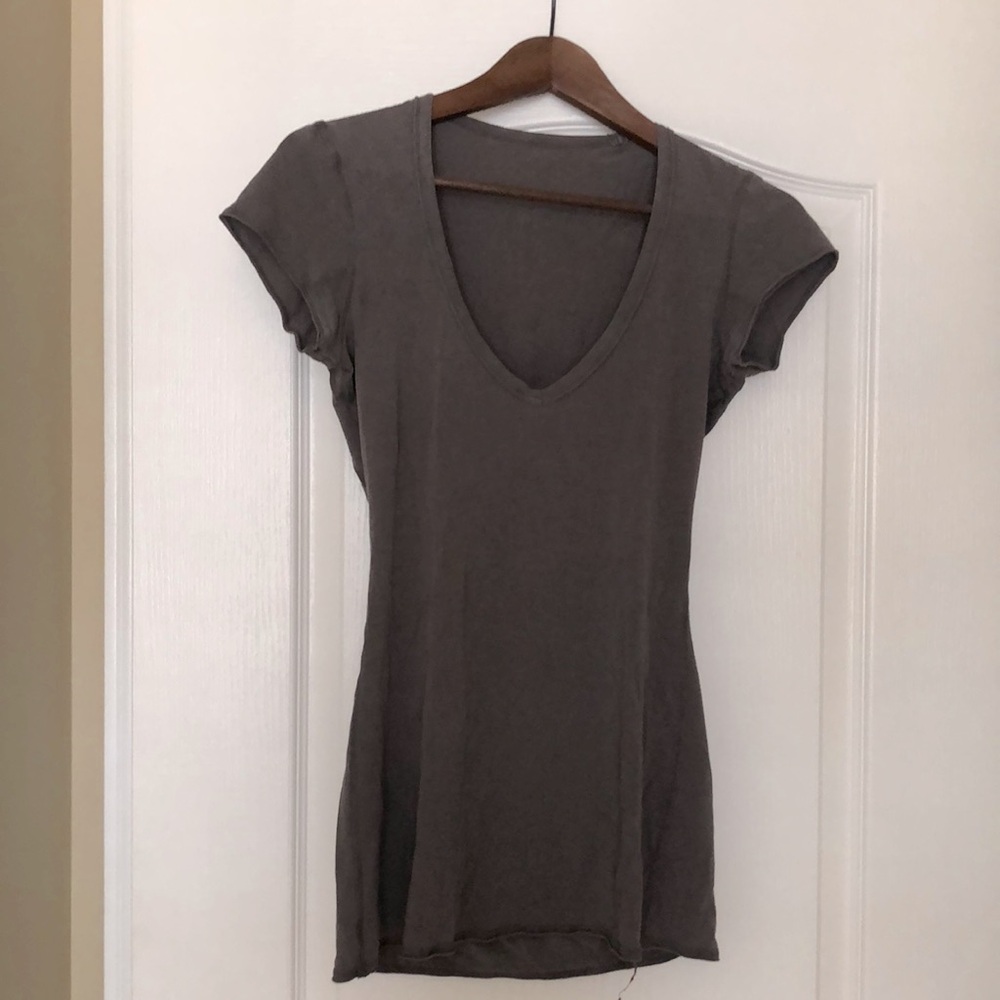 Lulu lemon Classic Gray V-Neck Women's Top